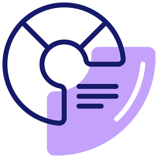 Donut chart business financial donut chart icon