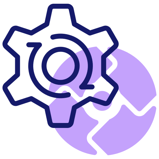Gearwheel construction and tools gear configuration icon