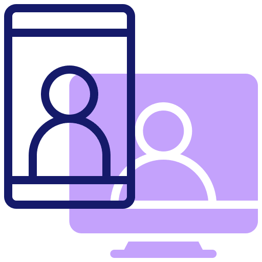 Phone communication computer user icon