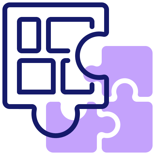 Puzzle pieces puzzle pieces strategy jigsaw icon