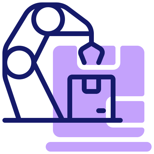 Robot arm industrial robotics robot arm icon