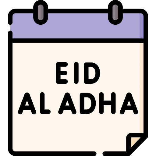 Calendar date eid al adha hajj icon