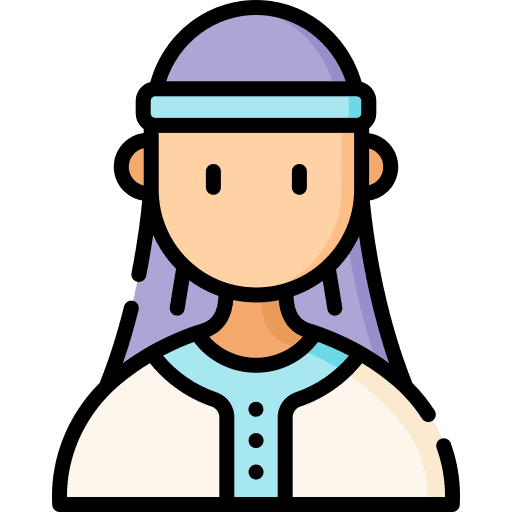 Muslim profile arab beard icon