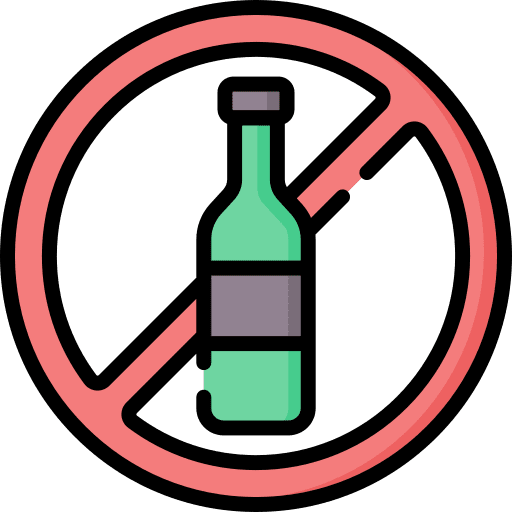 No alcohol forbidden no drink no alcohol icon