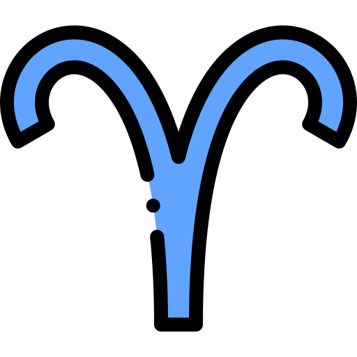 Aries aries shapes and symbols signs icon