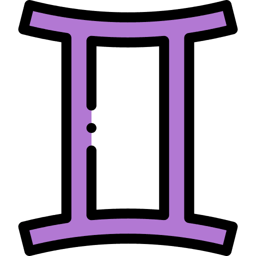 Gemini shapes and symbols signs esoteric icon