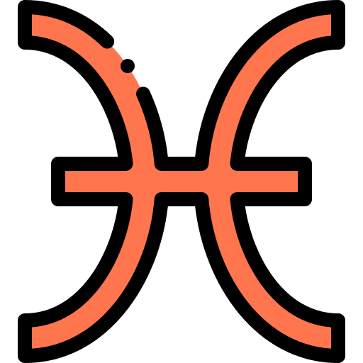 Pisces shapes and symbols signs pisces icon