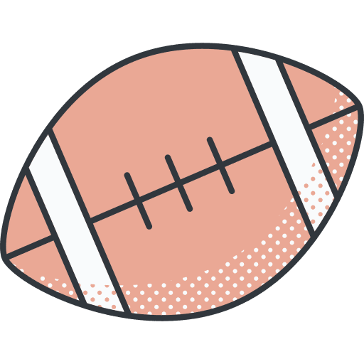 American football rugby sports and competition ball icon