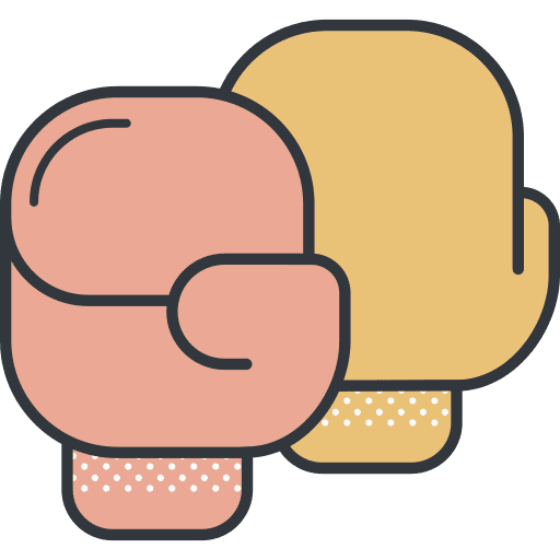 Boxing gloves healthcare sport glove icon