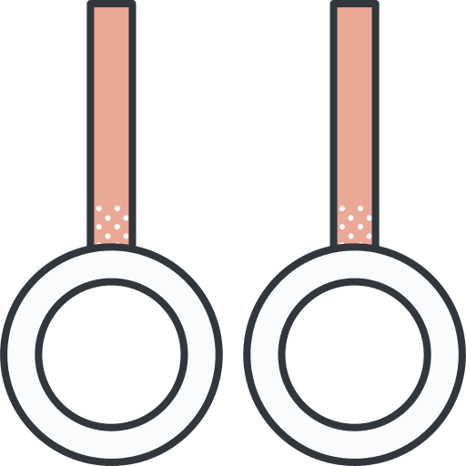 Gymnastics sports and competition ring olympic icon