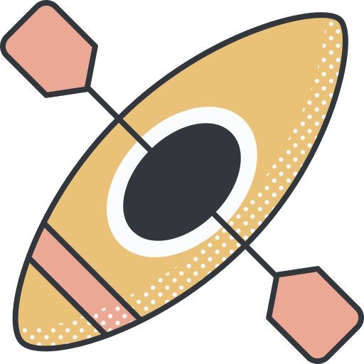 Kayak hobbies and free time holidays transportation icon