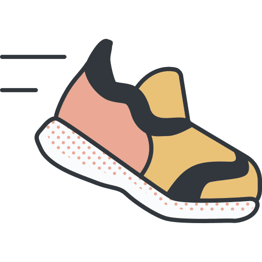 Running sport sneakers footwear icon