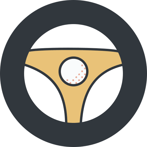 Steering wheel driving steering wheel car icon