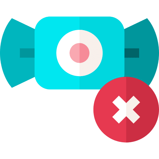 Candy sugar unhealthy food healthcare and medical icon