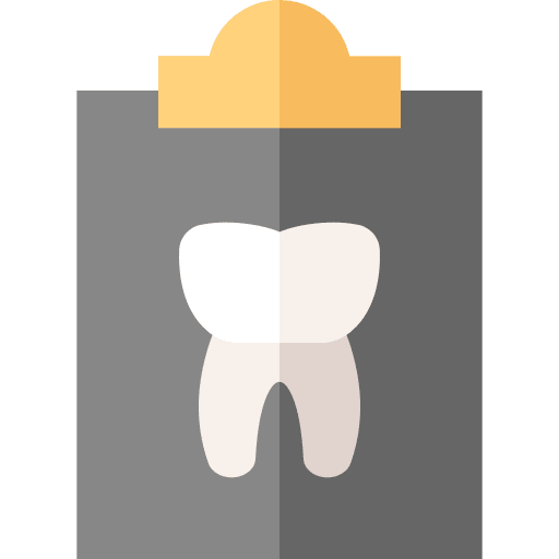 Medical record tooth healthcare and medical patient icon