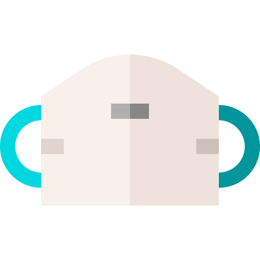 Mouth mask air health protection icon