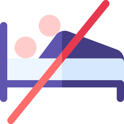 Abstinence contraceptive methods no bed icon