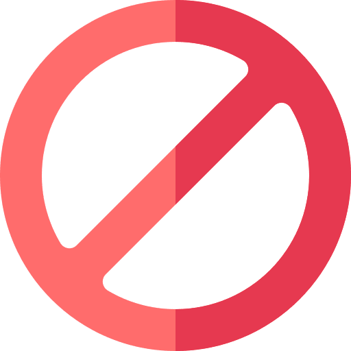 Cancel forbidden signaling cancel icon