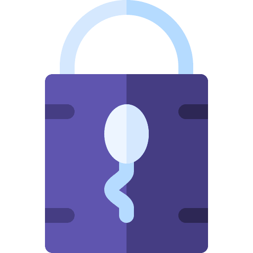 Abstinence lock sex birth control icon