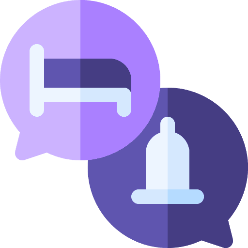 Chat chat conversation bed icon