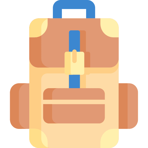 Backpack baggage bags luggage icon