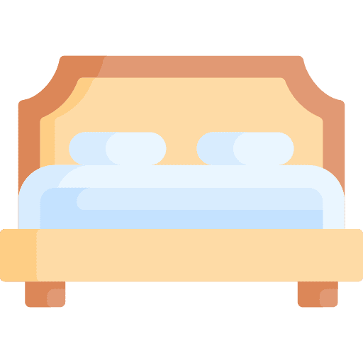 Bedroom sleep rest room icon