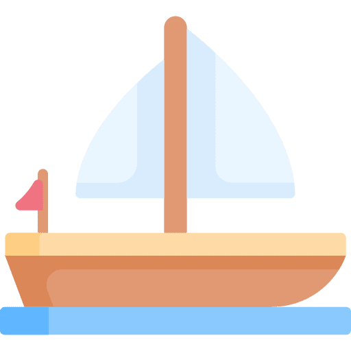 Boat sailboat ship transportation icon