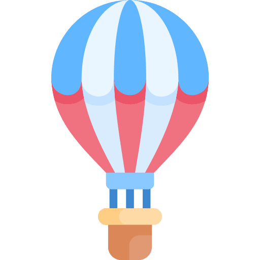 Hot air balloon entertainment urban hot air balloon icon