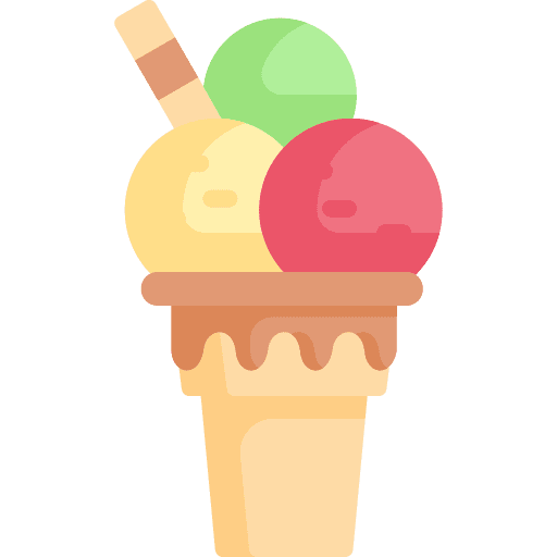 Ice cream summertime holidays cone icon