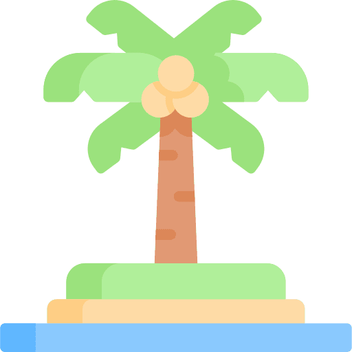 Island island beach palm tree icon