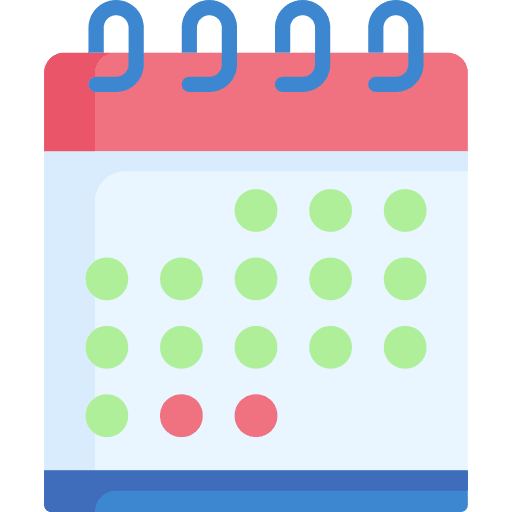 Schedule organization interface time and date icon