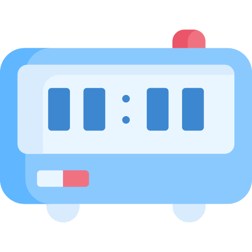 Time alarm time and date electronics icon