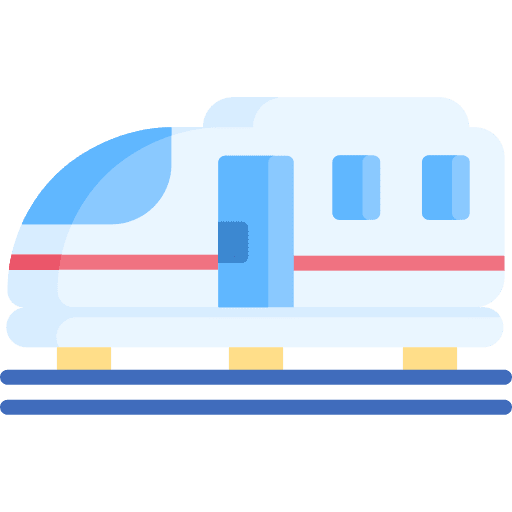 Train public transportation train icon