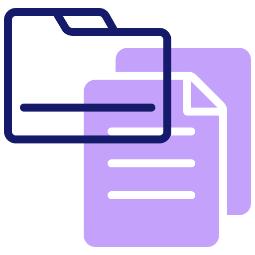 Folders document paper file icon