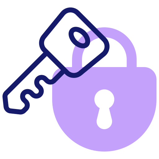 Door keys security padlock door keys icon