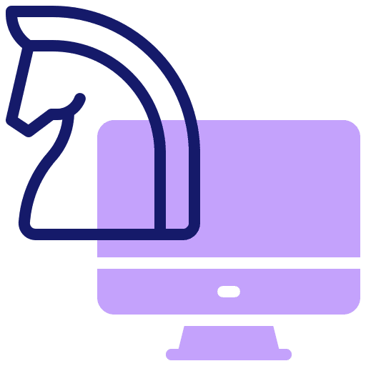 Trojan horses security trojan horse virus icon