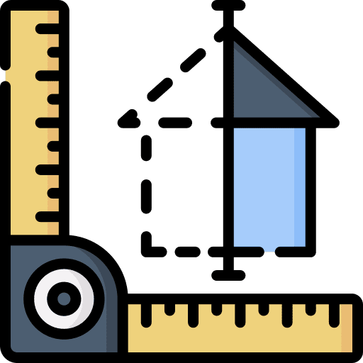 Measure blueprint architecture plan icon