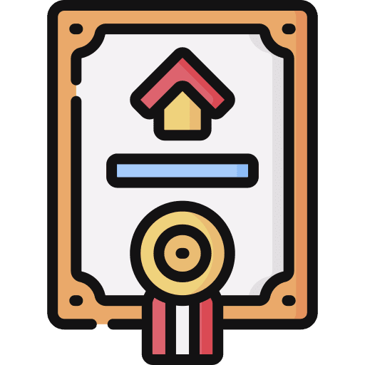 Certificate certificate building real estate icon