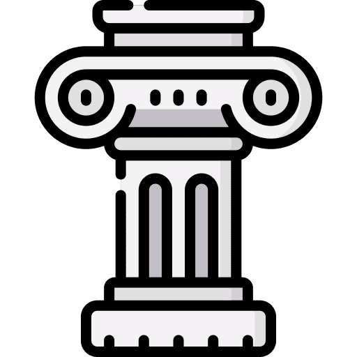 Column decoration art and design art icon