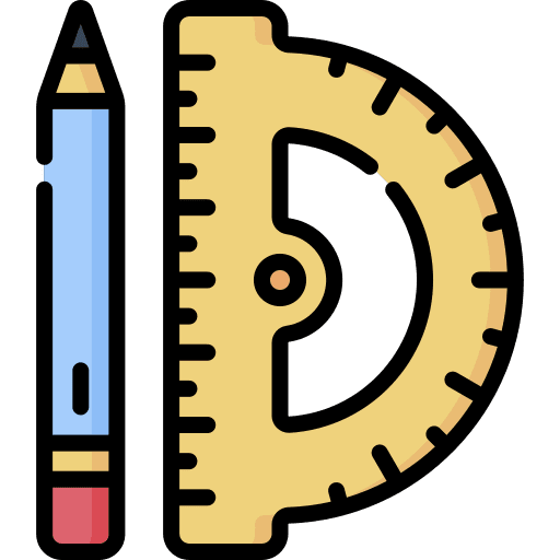 Drawing geometry tools protractor edit tools icon