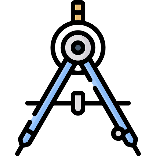 Drawing measure geometry education icon
