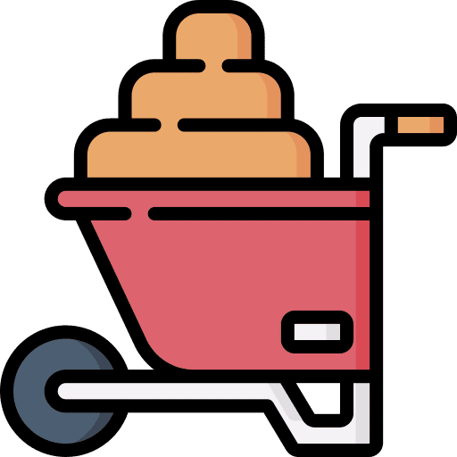 Wheelbarrow construction and tools wheelbarrow barrow icon