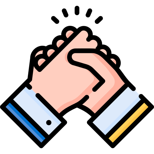 Cooperation business and finance cooperation trust icon