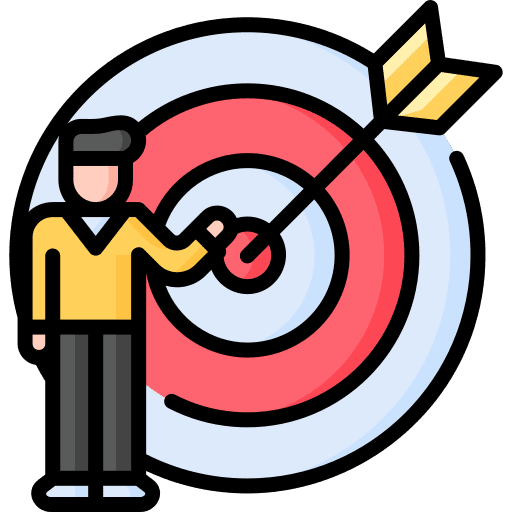 Goal sports personal aim icon