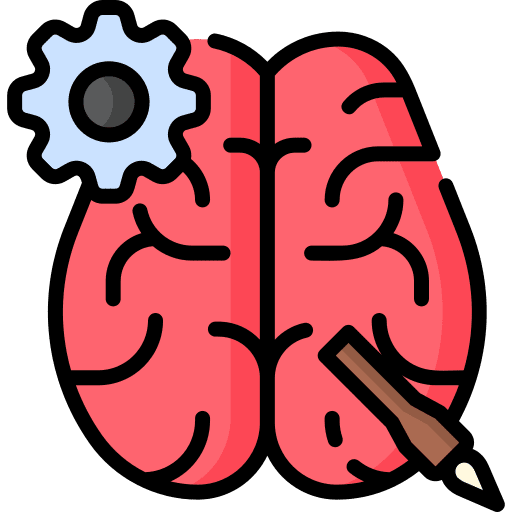 Human brain management practice thinking icon