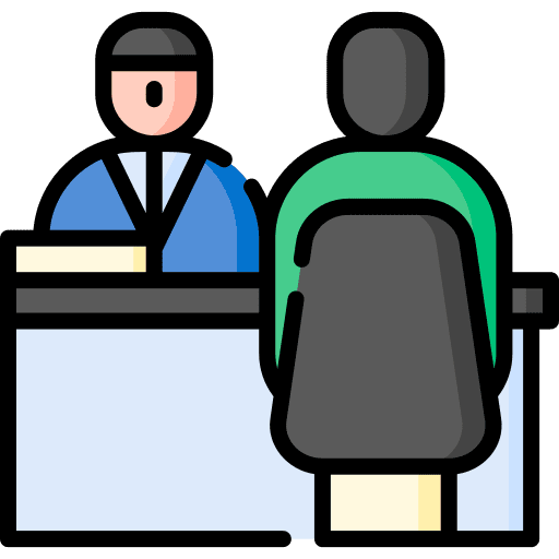 Interview meeting professions and jobs employee icon