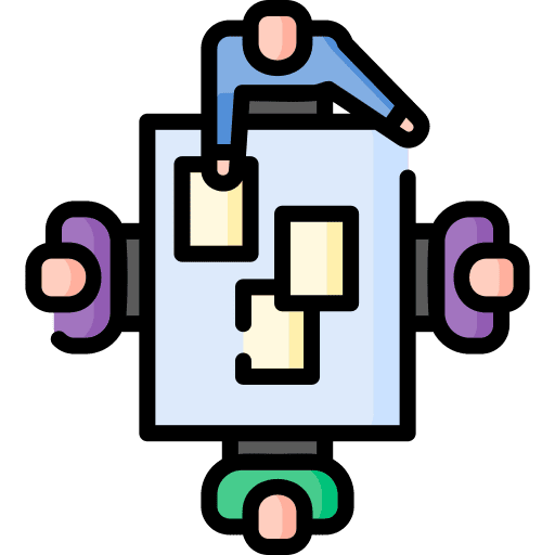 Meeting table people focus group icon