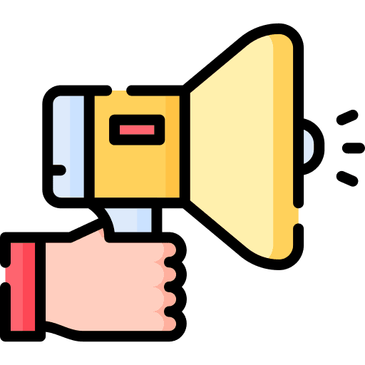 Broadcast technology loud speaker marketing icon