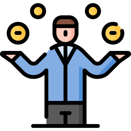 Multitasking avatar user multitasking icon