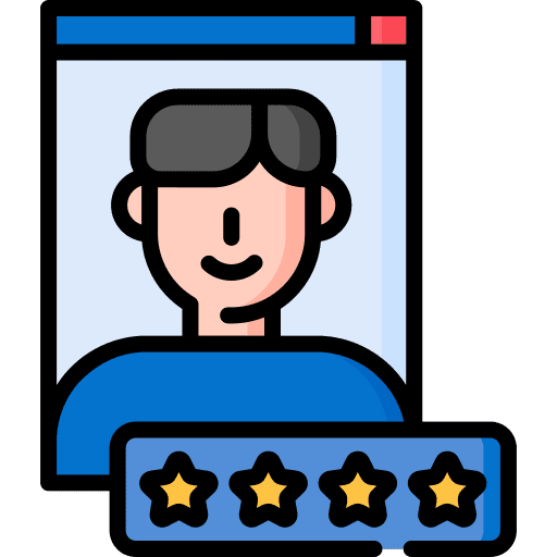 Performance review marketing rating icon
